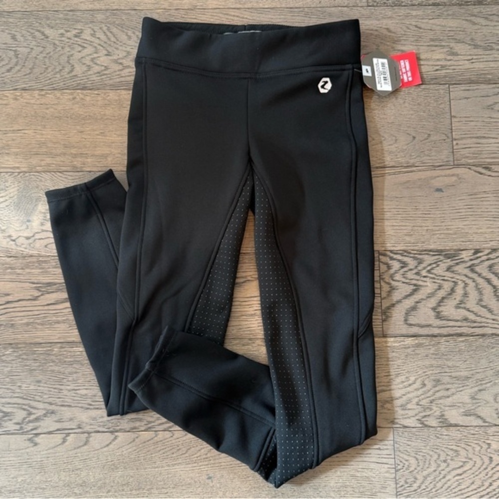 Horze Active JR Silicone Full Seat Winter Riding Tights